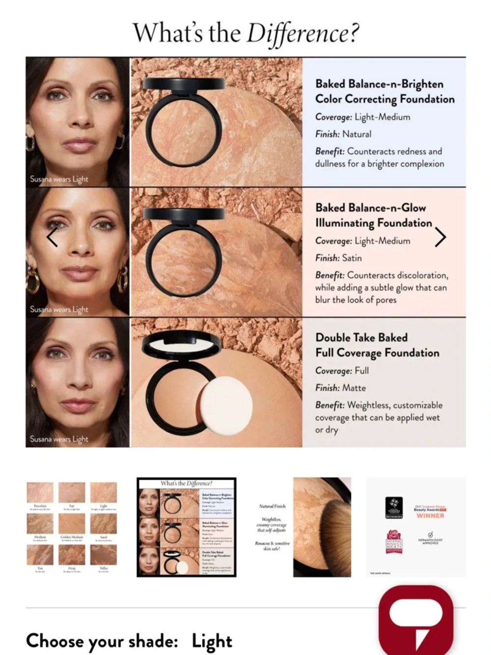 Laura Geller Baked Balanced n Brighten Color Correcting foundation- Light